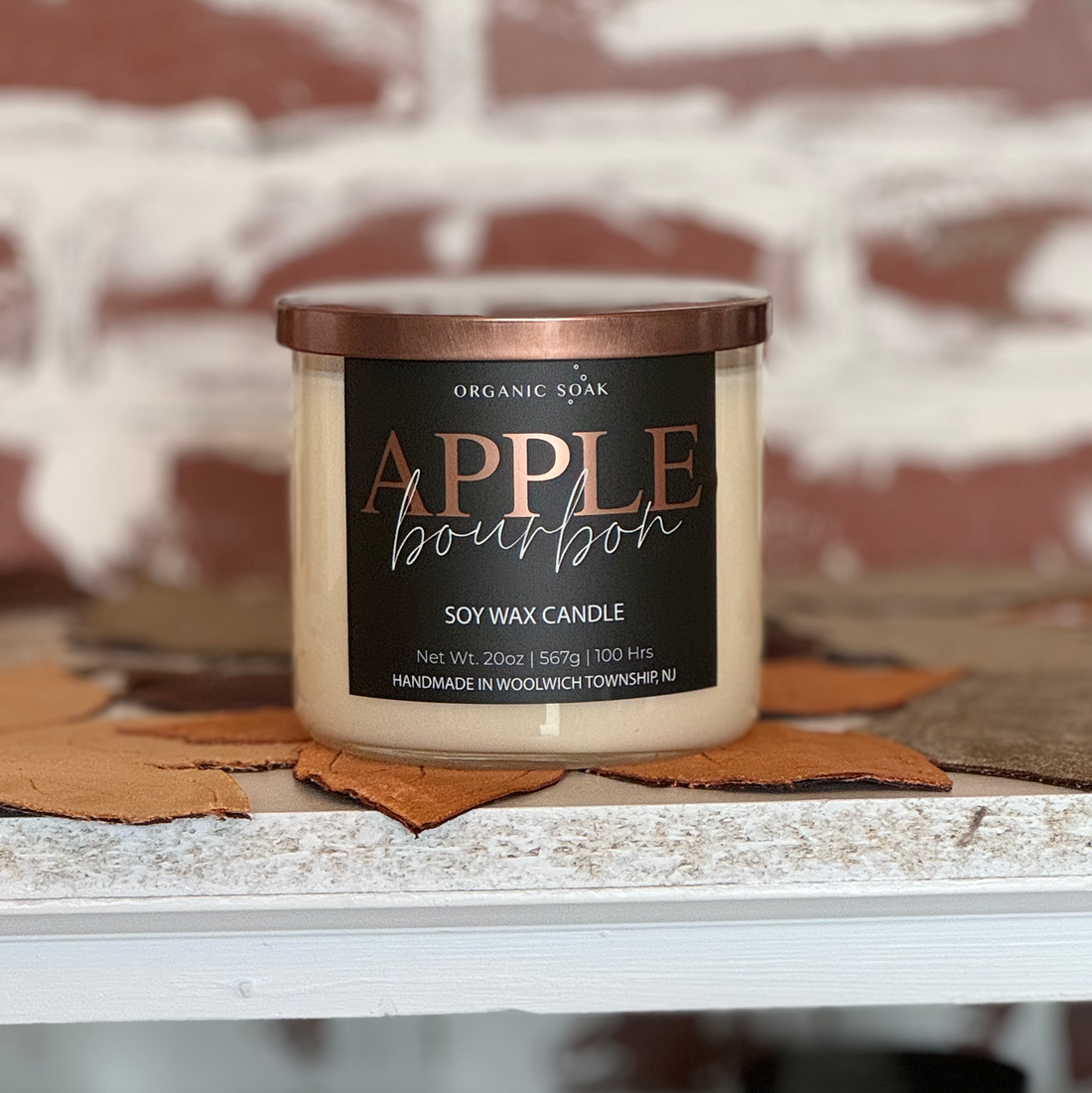 Apple Bourbon 3-Wick Soy Candle