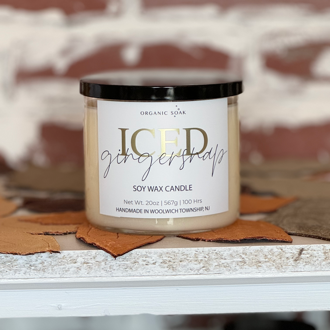 NEW!! Iced Gingersnap 3-Wick Soy Candle