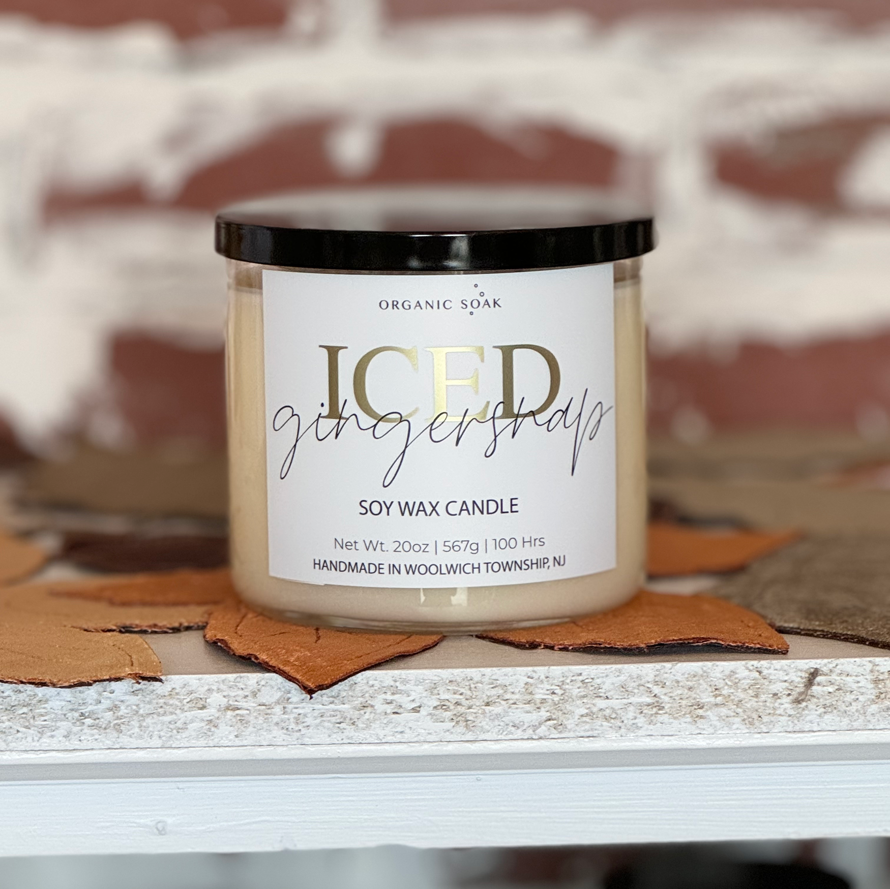 NEW!! Iced Gingersnap 3-Wick Soy Candle