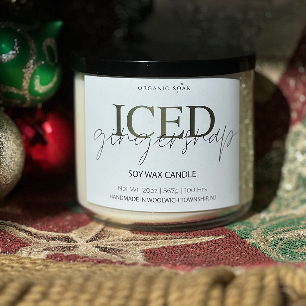 NEW!! Iced Gingersnap 3-Wick Soy Candle